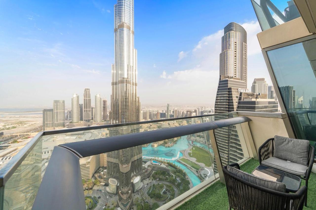 First Class 3Br With Full Burj Khalifa And Fountain View Dubái Exterior foto