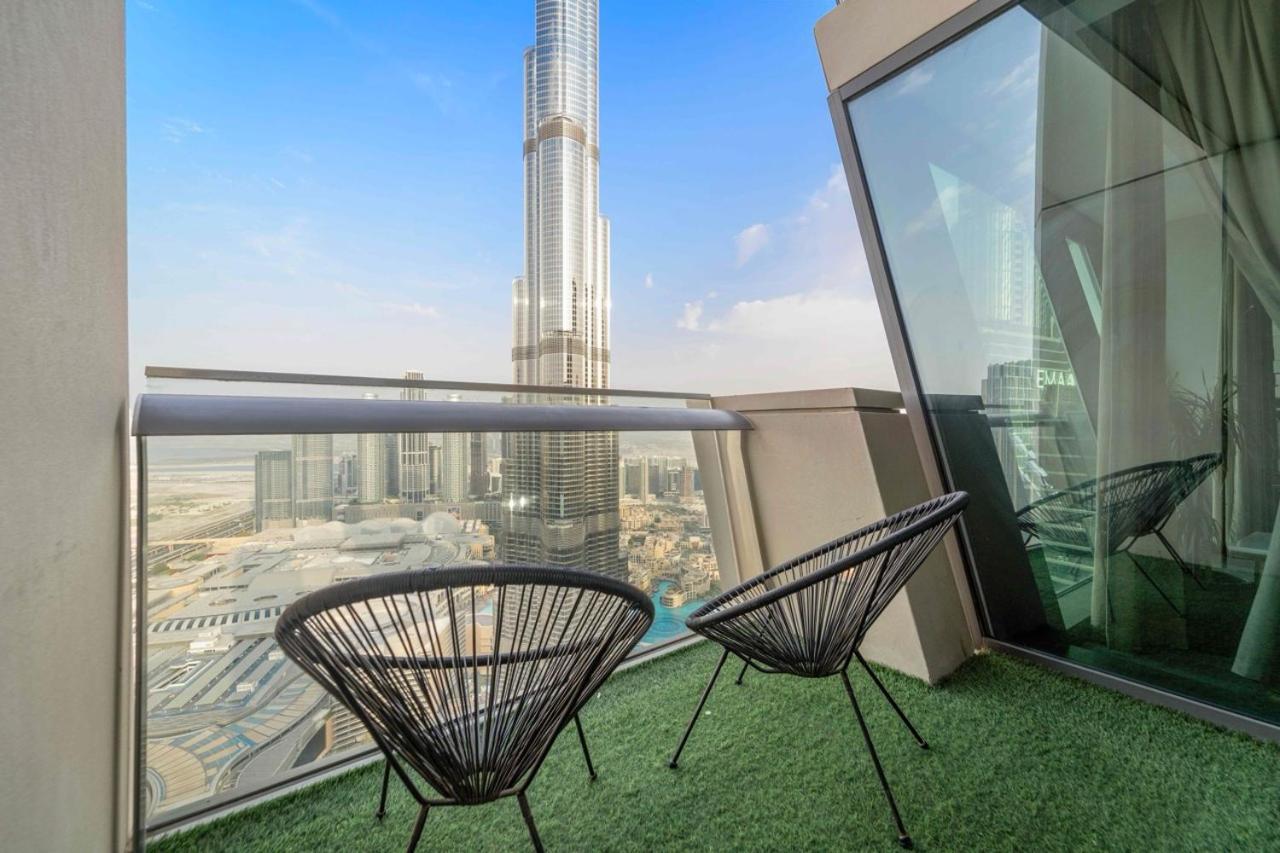 First Class 3Br With Full Burj Khalifa And Fountain View Dubái Exterior foto