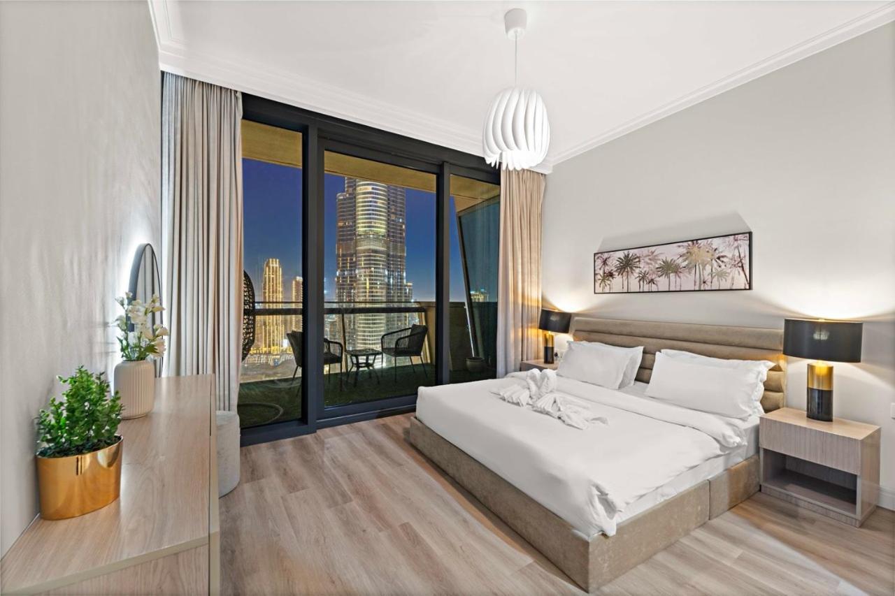 First Class 3Br With Full Burj Khalifa And Fountain View Dubái Exterior foto